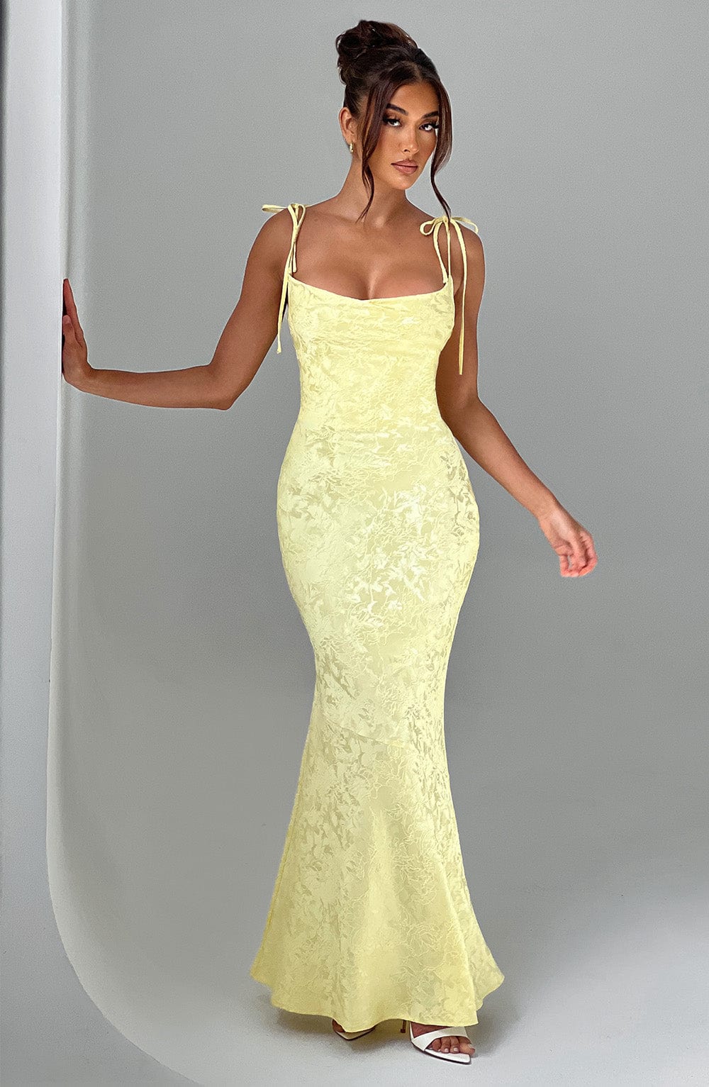 Whitney Maxi Elbise - Lemon