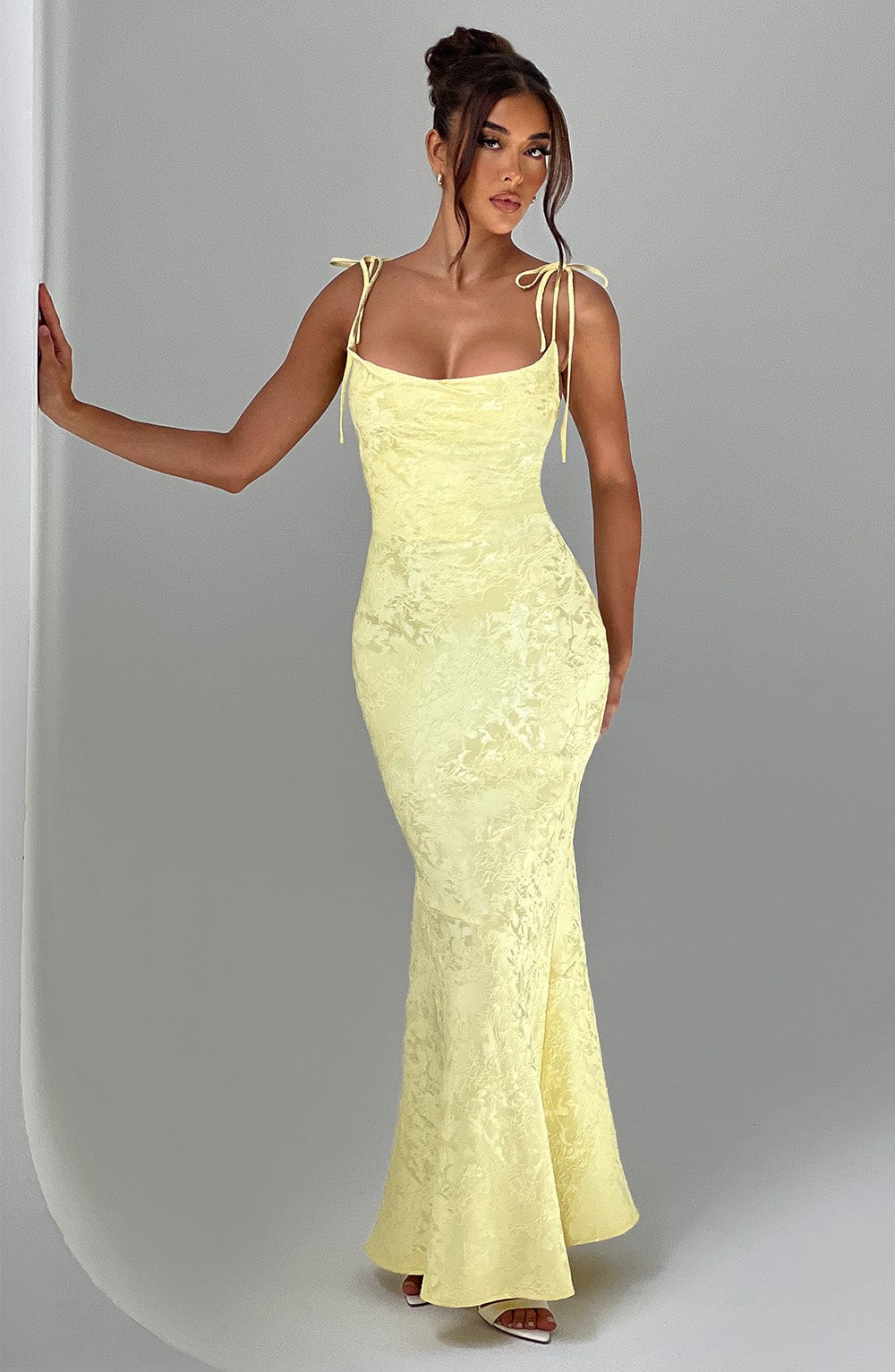 Whitney Maxi Elbise - Lemon