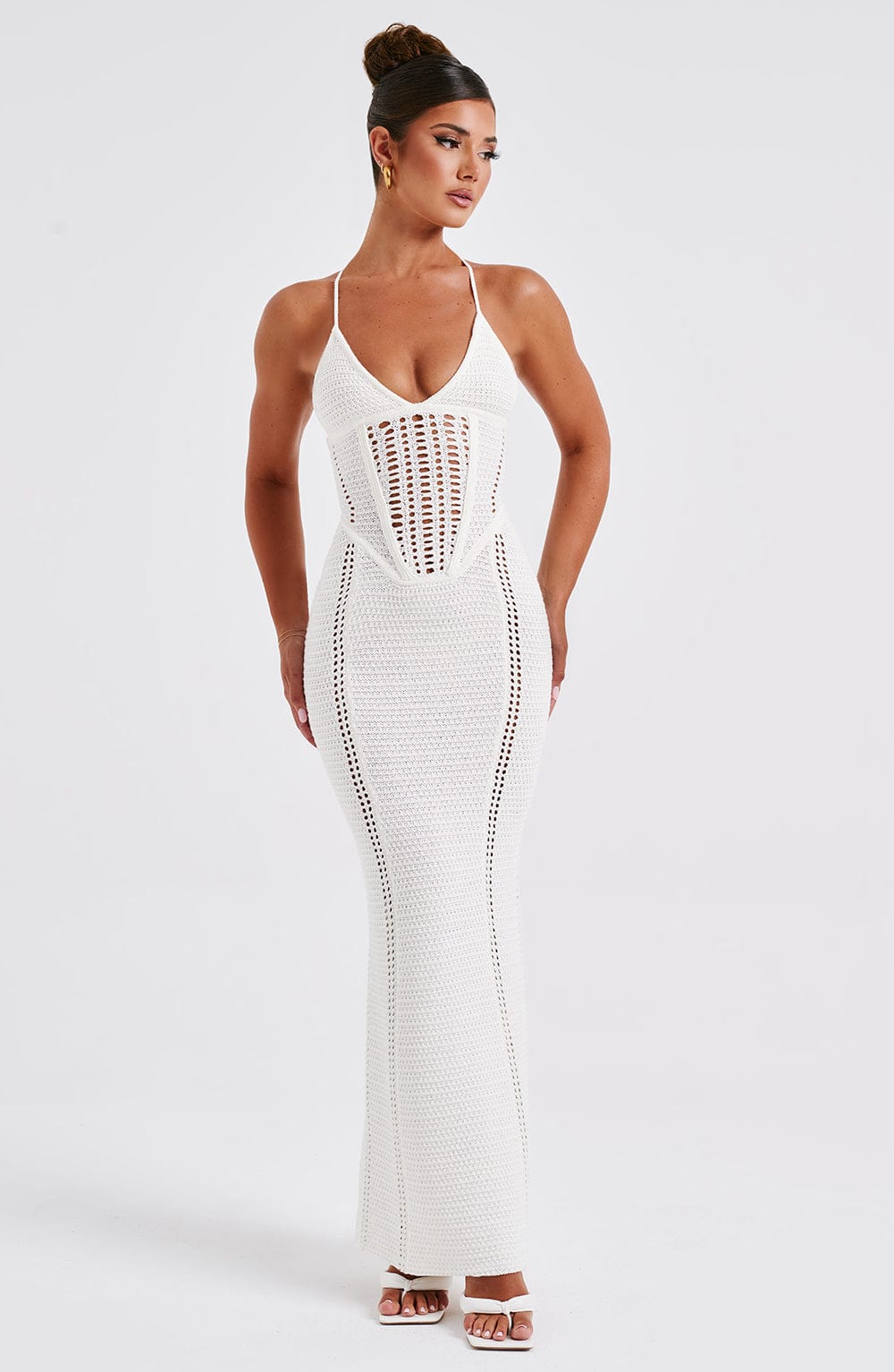 Xanthe Maxi Elbise - White