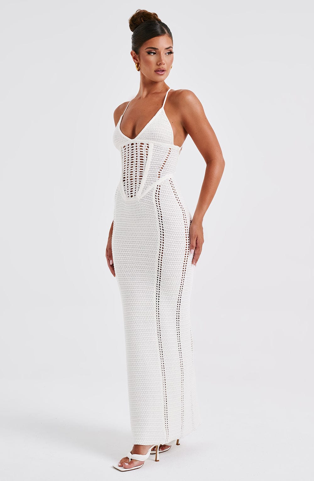 Xanthe Maxi Elbise - White