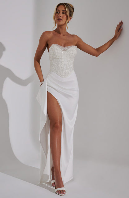 Robe longue Emrielle - Ivoire