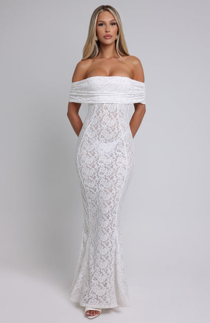 Stephanie Maxi Elbise - Ivory