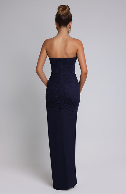 Robe longue Giovanna - Bleu marine