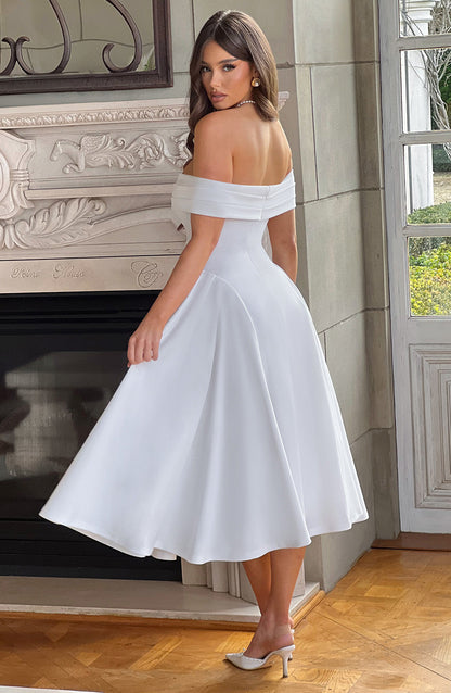 Miranda Midi Elbise - Ivory