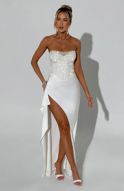 Robe longue Emrielle - Ivoire