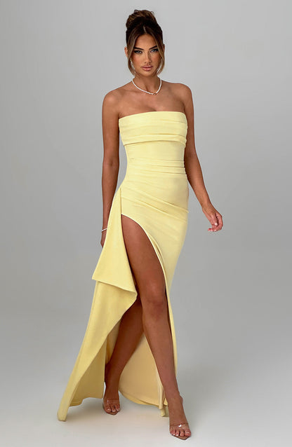 Robe longue Zafira - Citron