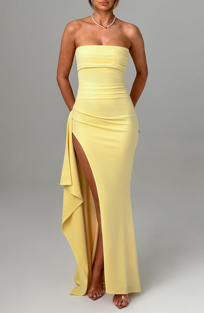 Robe longue Zafira - Citron