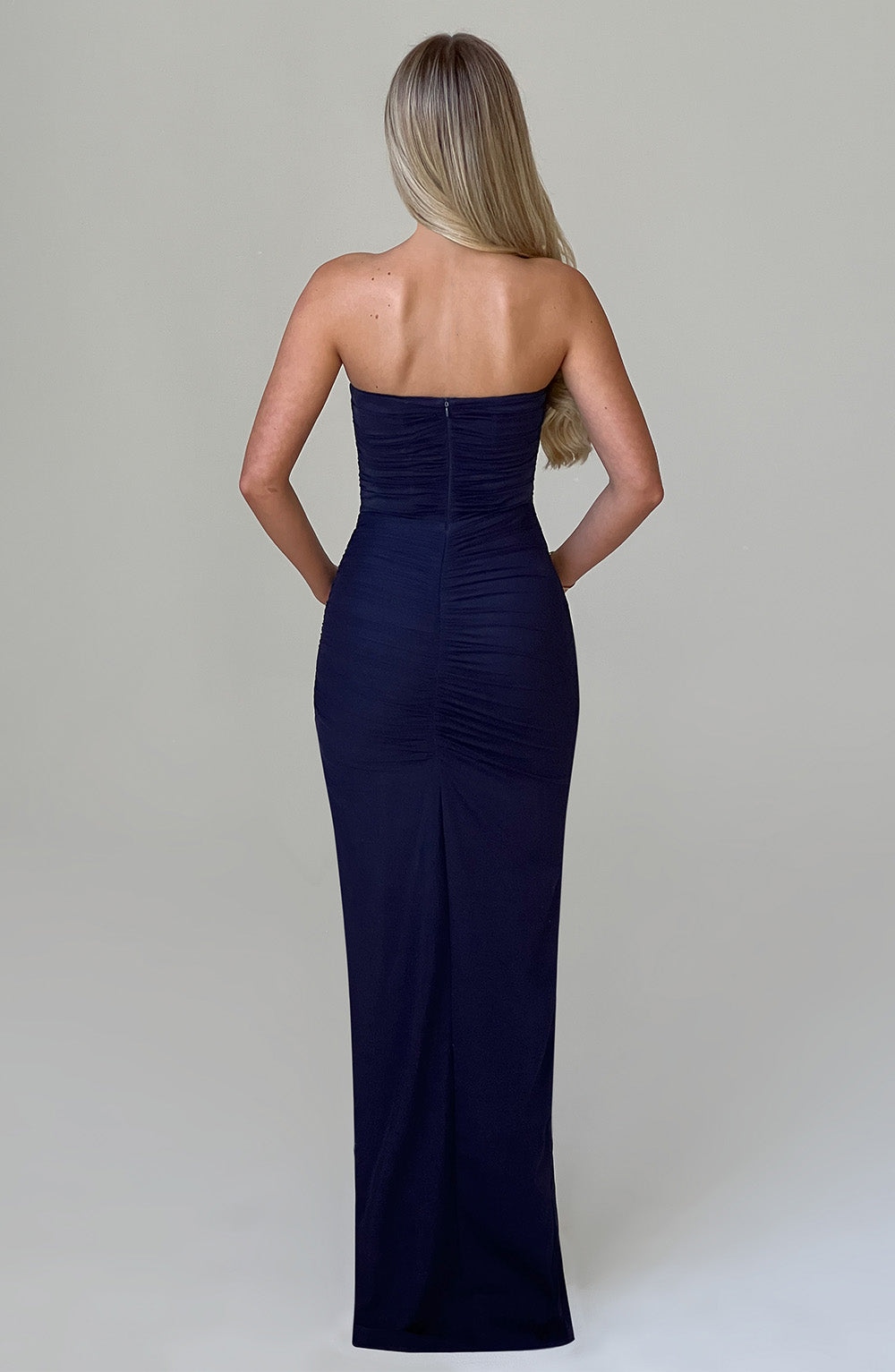 Robe longue Giovanna - Bleu marine