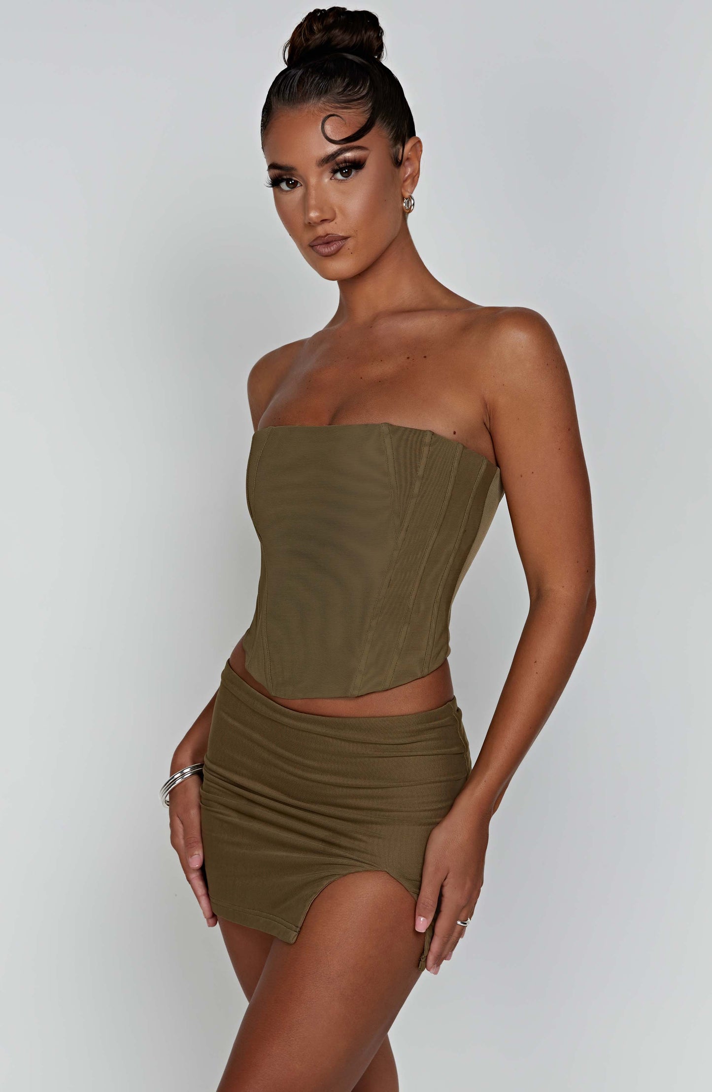 Alina Mini Etek - Khaki