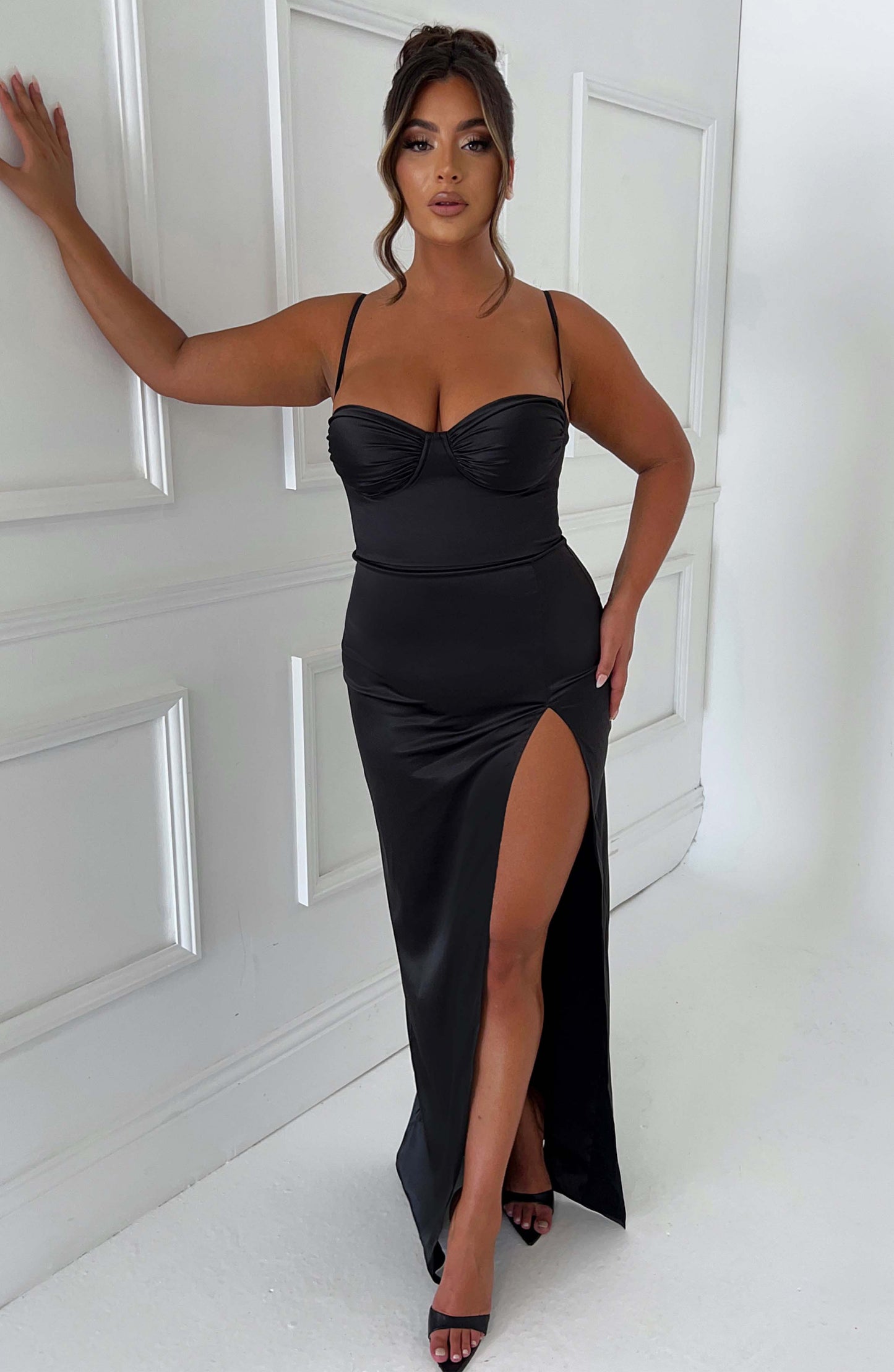 Robe longue Alora - Noir