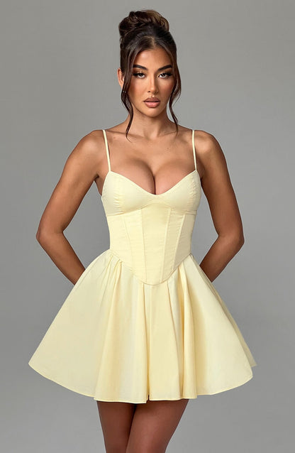 Analeigh Mini Dress - Lemon