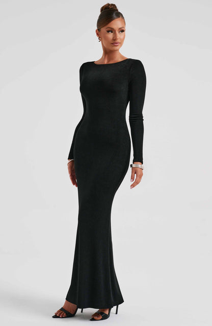 Anastassia Maxi Dress - Black