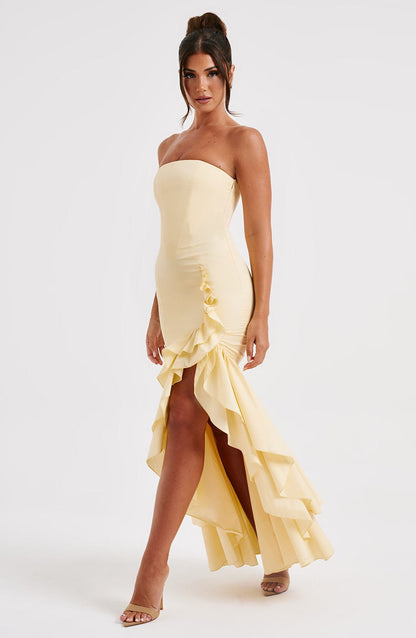 Angelina Maxi Elbise - Lemon