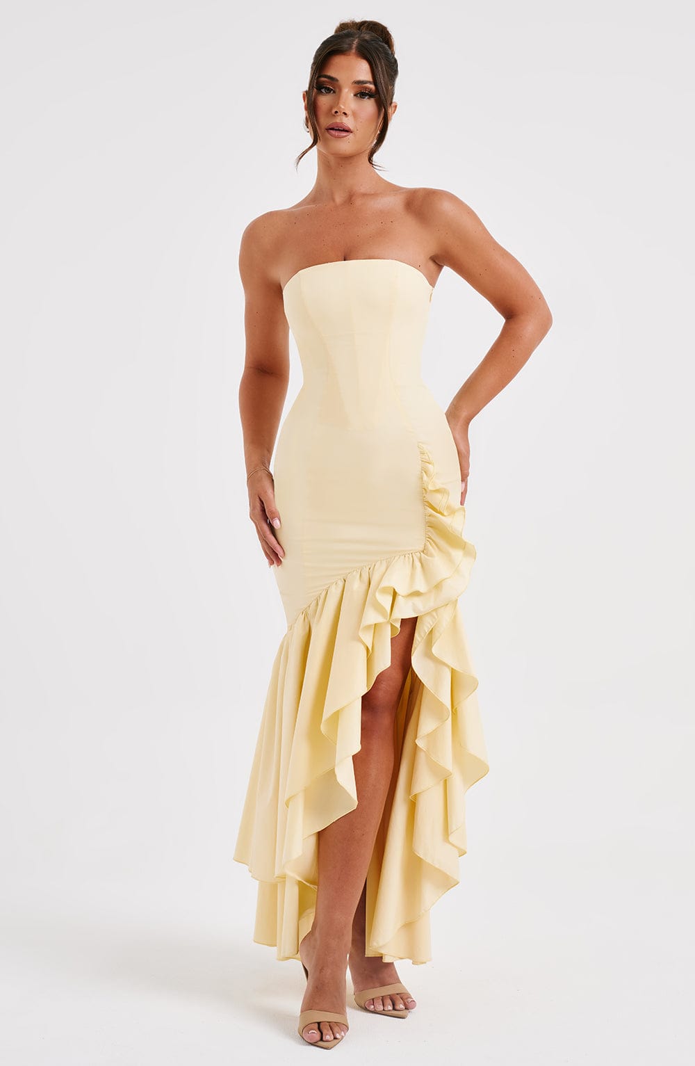 Angelina Maxi Elbise - Lemon