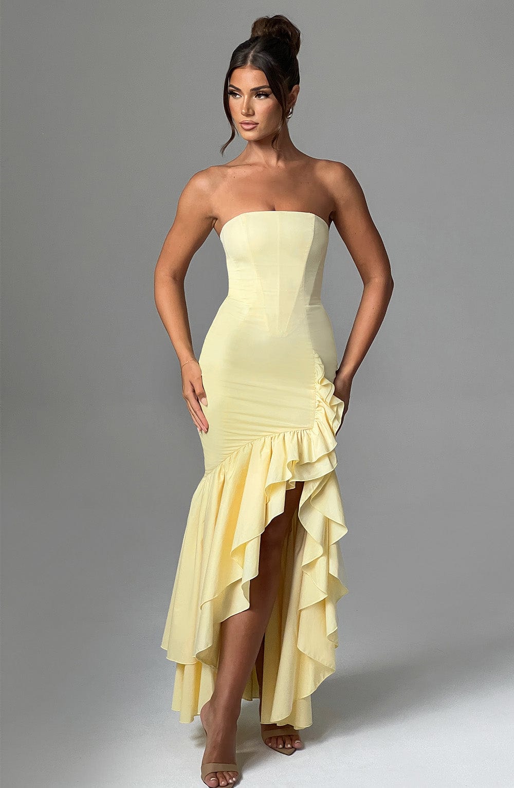 Angelina Maxi Elbise - Lemon