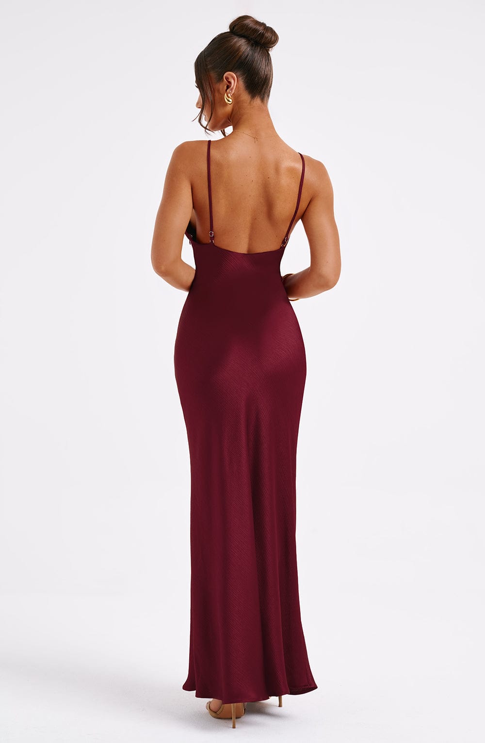 Robe longue Anja - Bordeaux