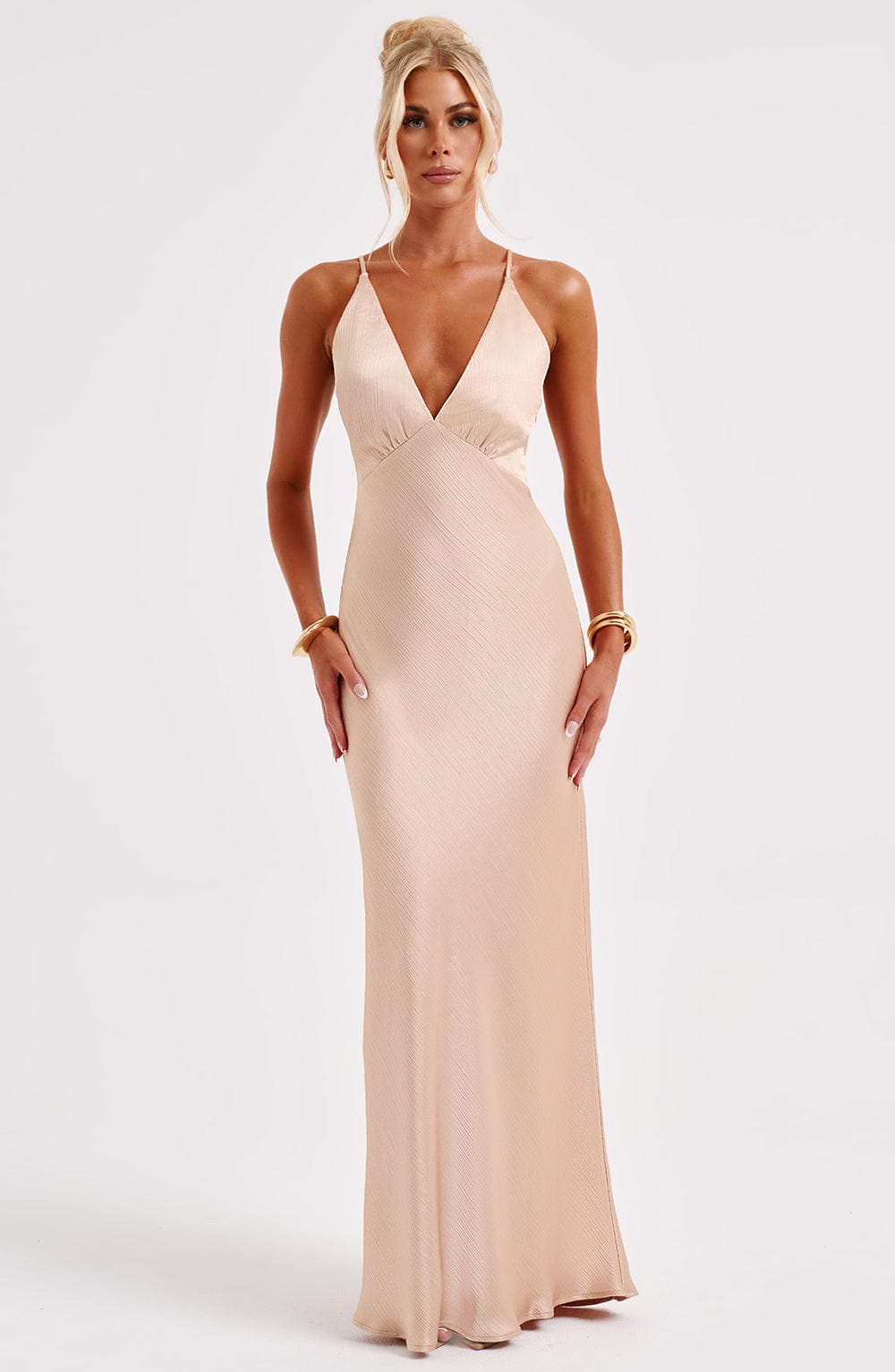 Robe longue Anja - Champagne