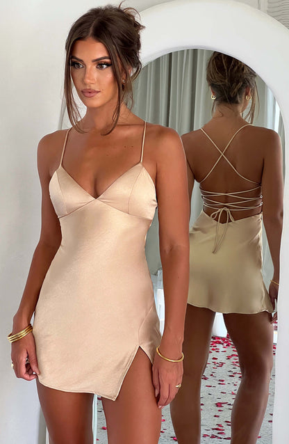 Robe courte Avril - Champagne