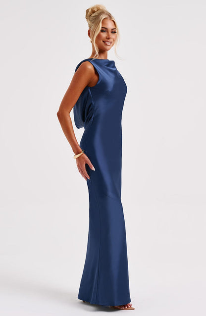 Robe longue Azuri - Bleu marine