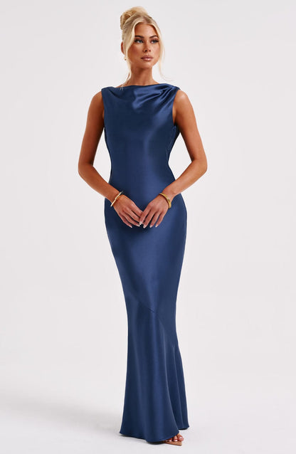 Robe longue Azuri - Bleu marine