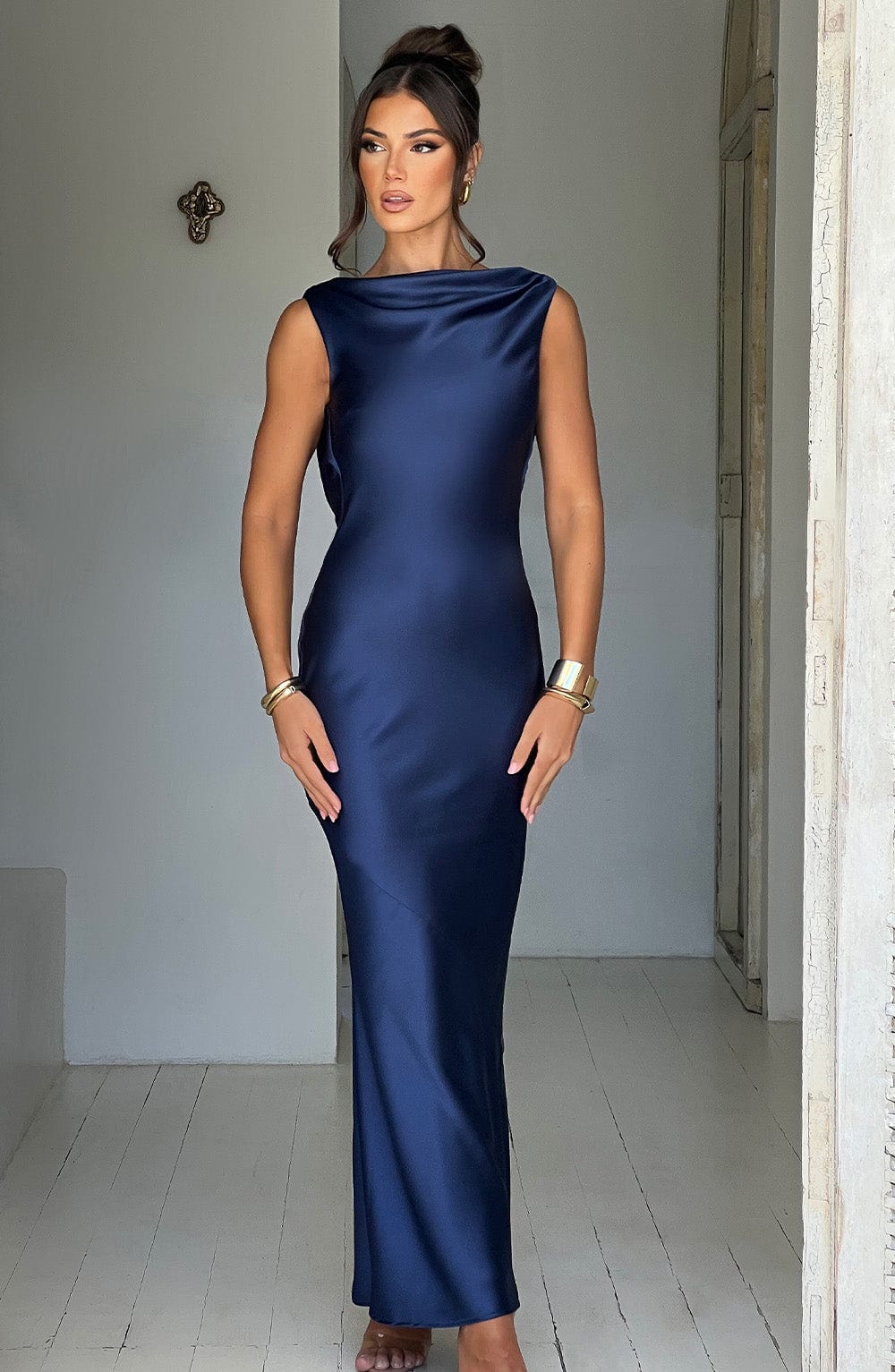 Robe longue Azuri - Bleu marine