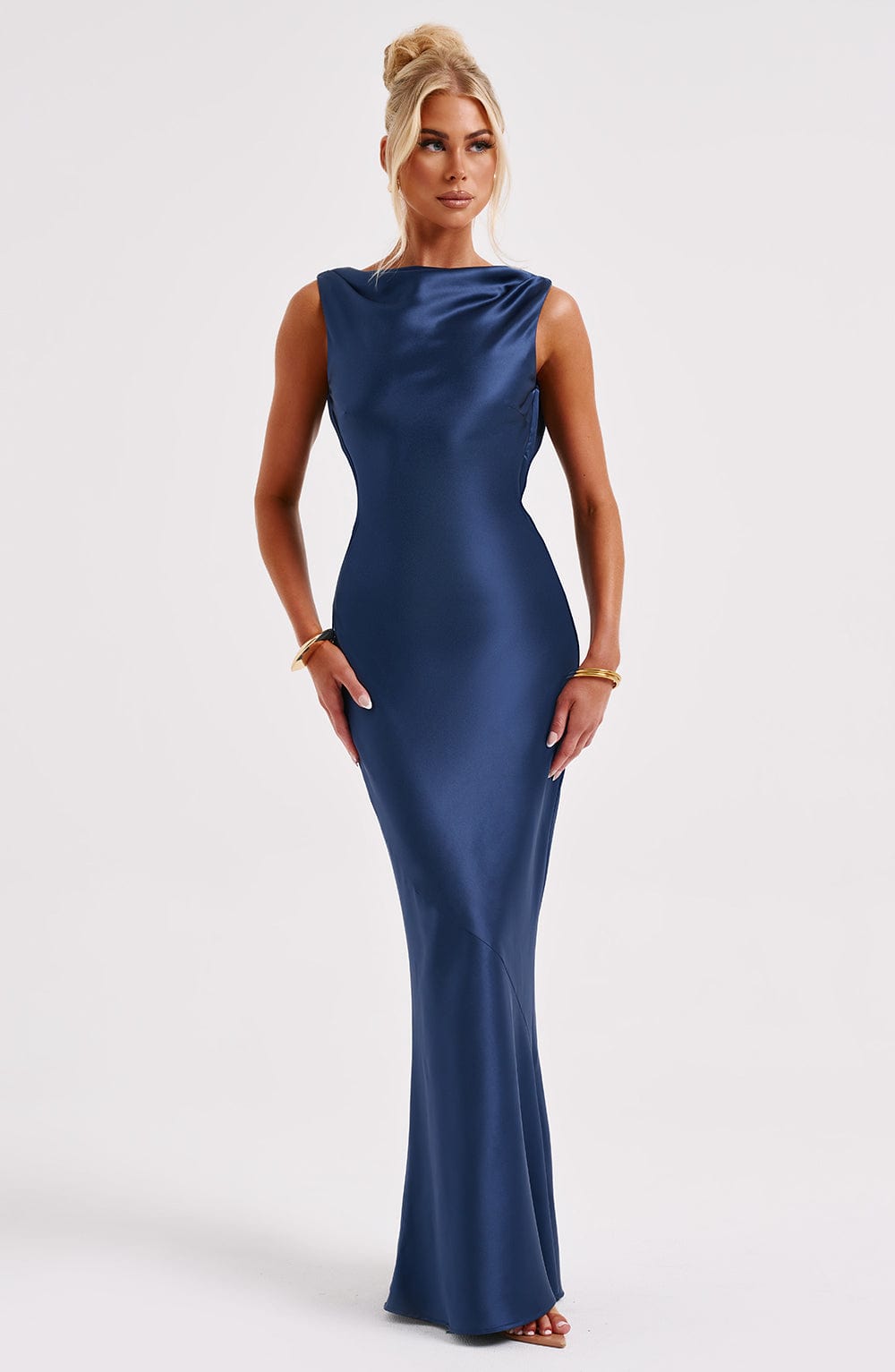 Robe longue Azuri - Bleu marine