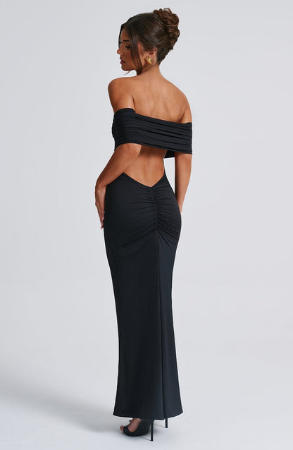 Robe longue Belinda - Siyah