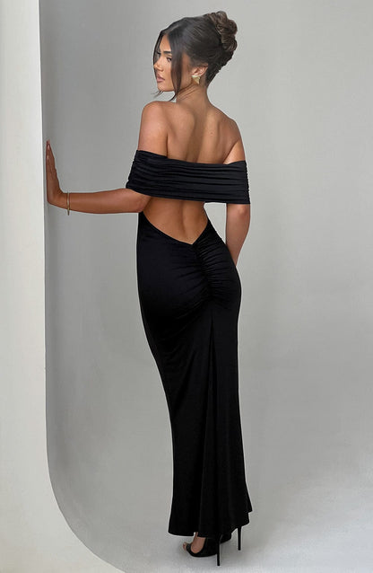 Robe longue Belinda - Siyah