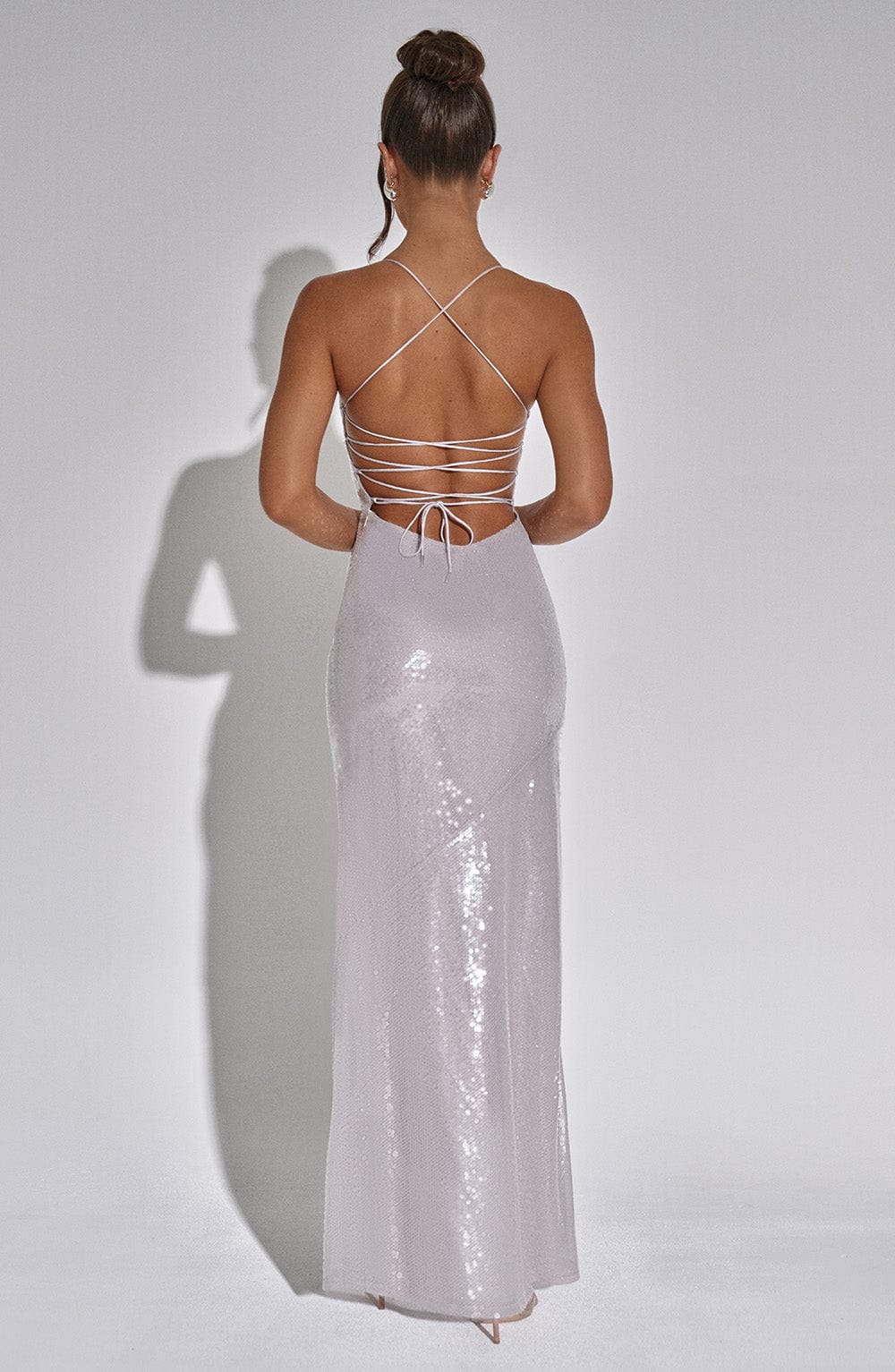 Robe longue à cloches - Argent