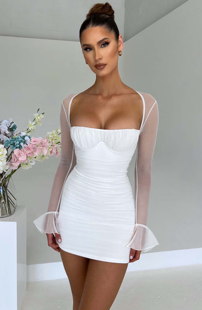 Robe courte Brea - Blanche