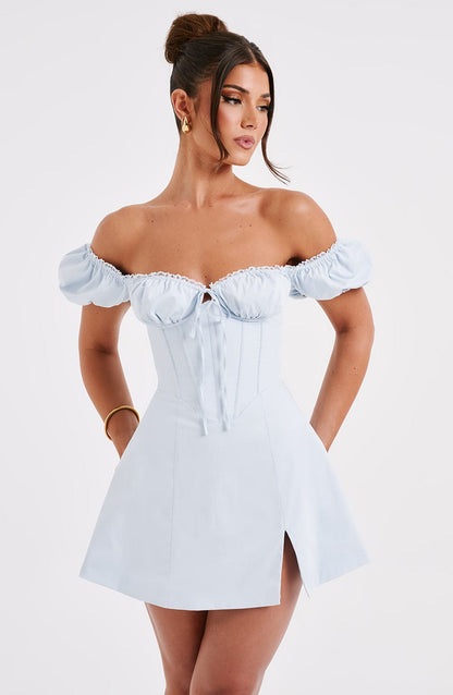 Robe courte Caitlyn - Bleu