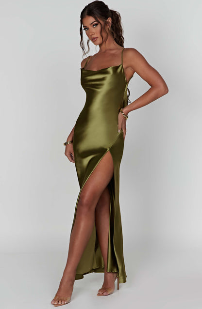 Robe longue Celestina - Kaki