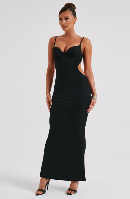 Robe longue Céline - Noir