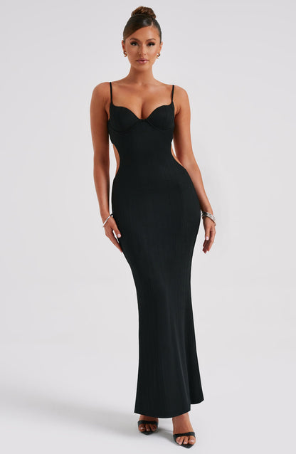 Robe longue Céline - Noir