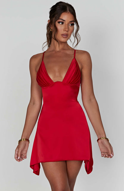 Clarise Mini Dress - Red