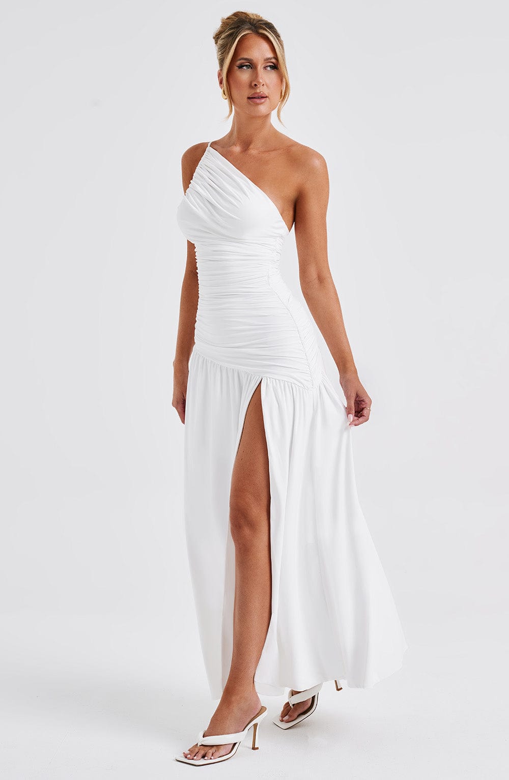 Robe longue Claudia - Beyaz