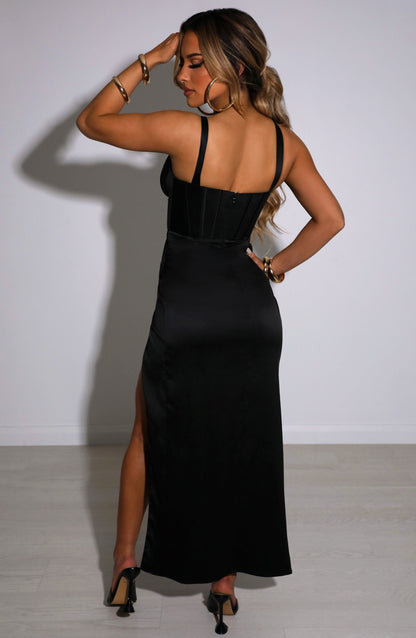 Robe longue Cordelia - Noir