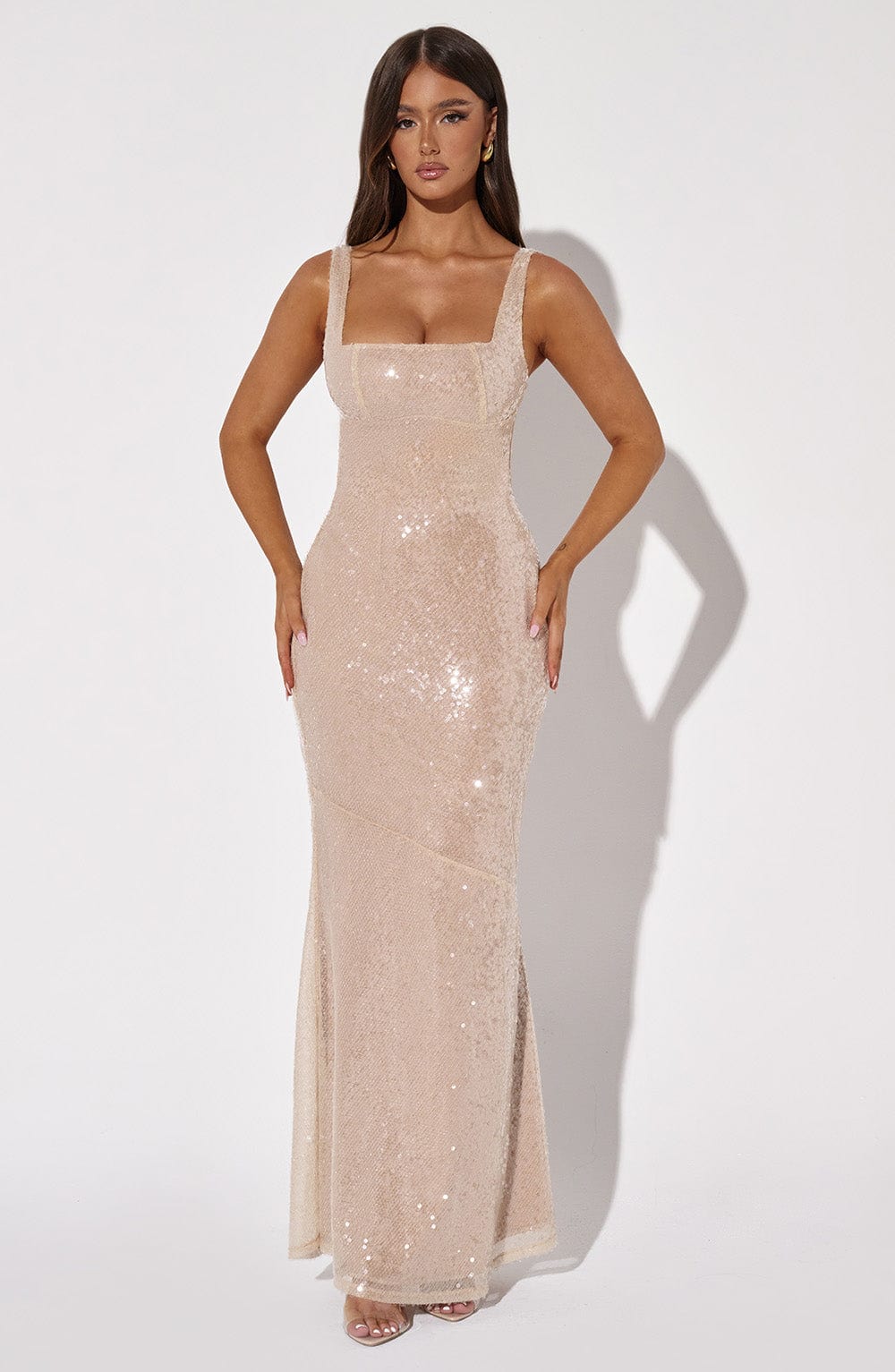 Robe longue Corinne - Nude