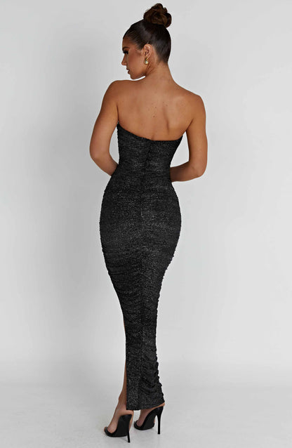 Demi Maxi Dress - Black Sparkle