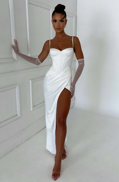 Robe longue Despina - Ivoire