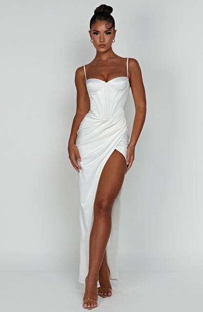 Robe longue Despina - Ivoire