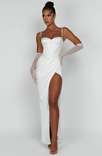 Robe longue Despina - Ivoire