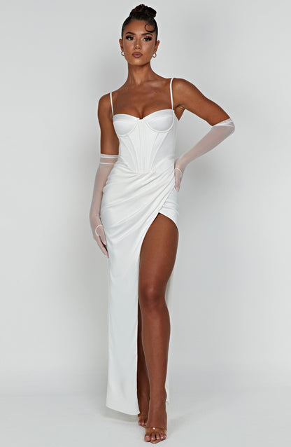 Robe longue Despina - Ivoire