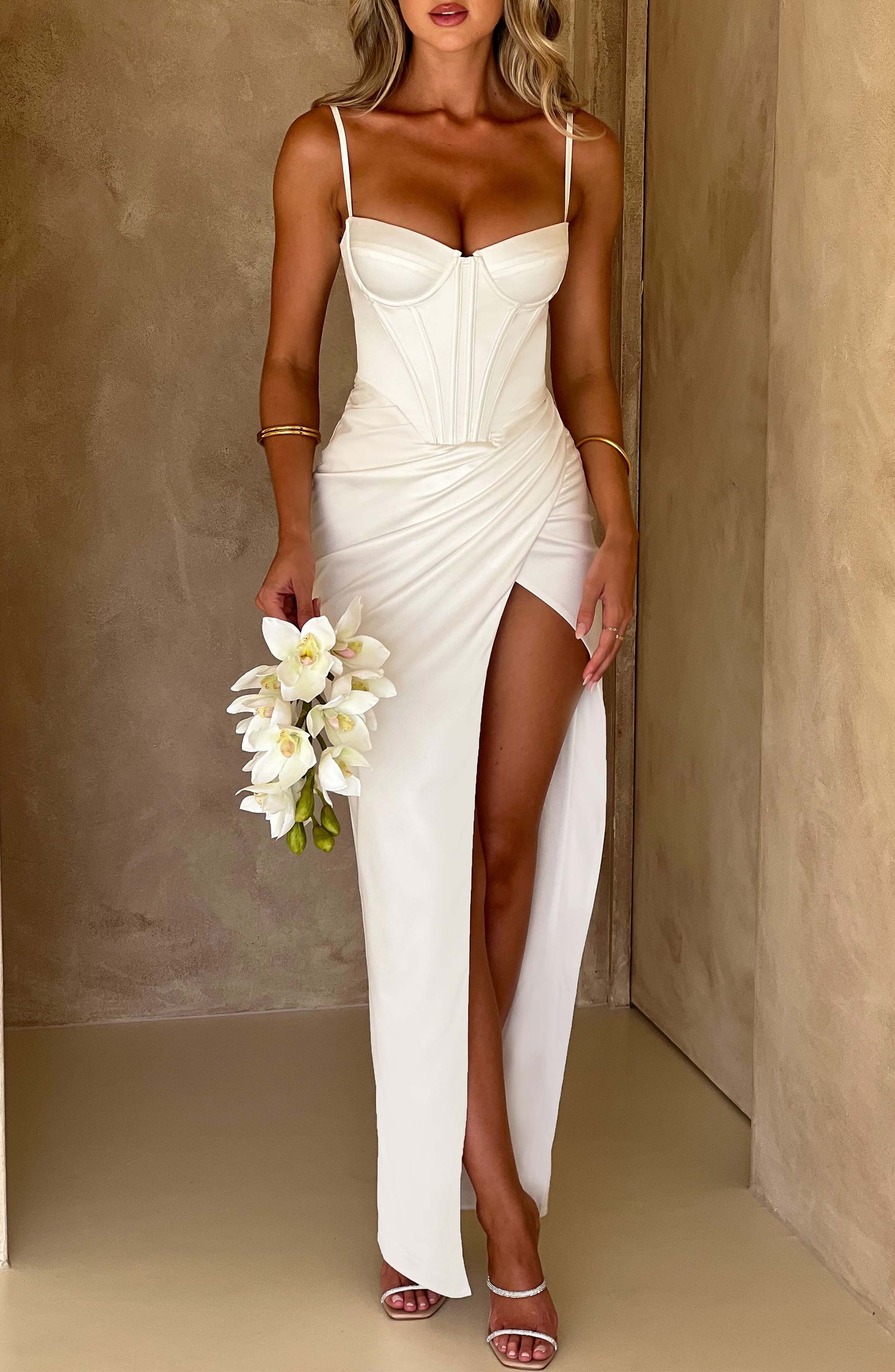 Robe longue Despina - Ivoire