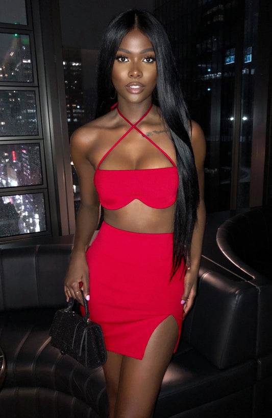 Eliza Mini Etek - Kirmizi