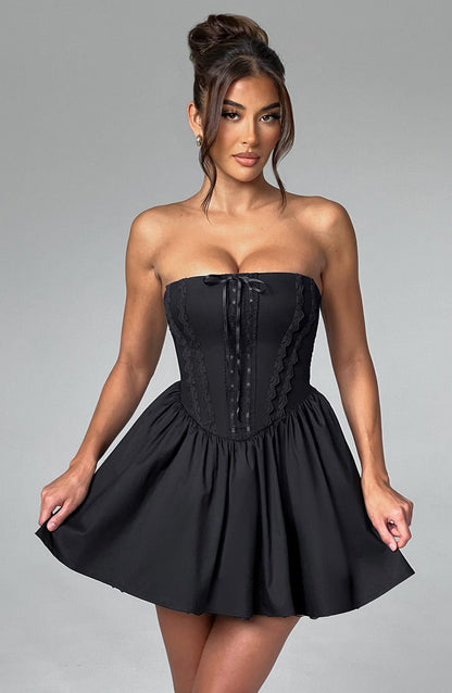 Robe courte Evie - Noir