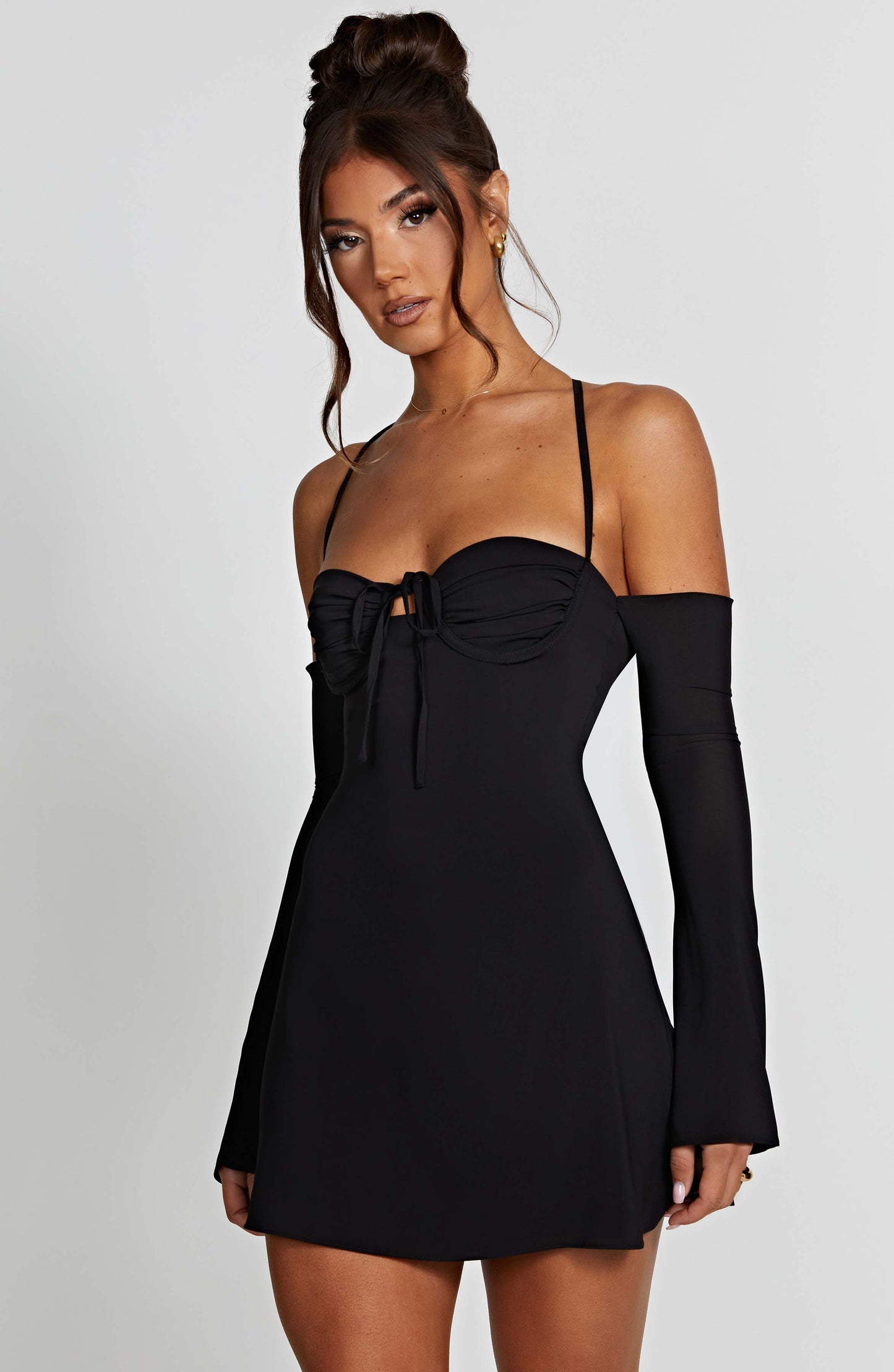 Robe courte Fiona - Noir