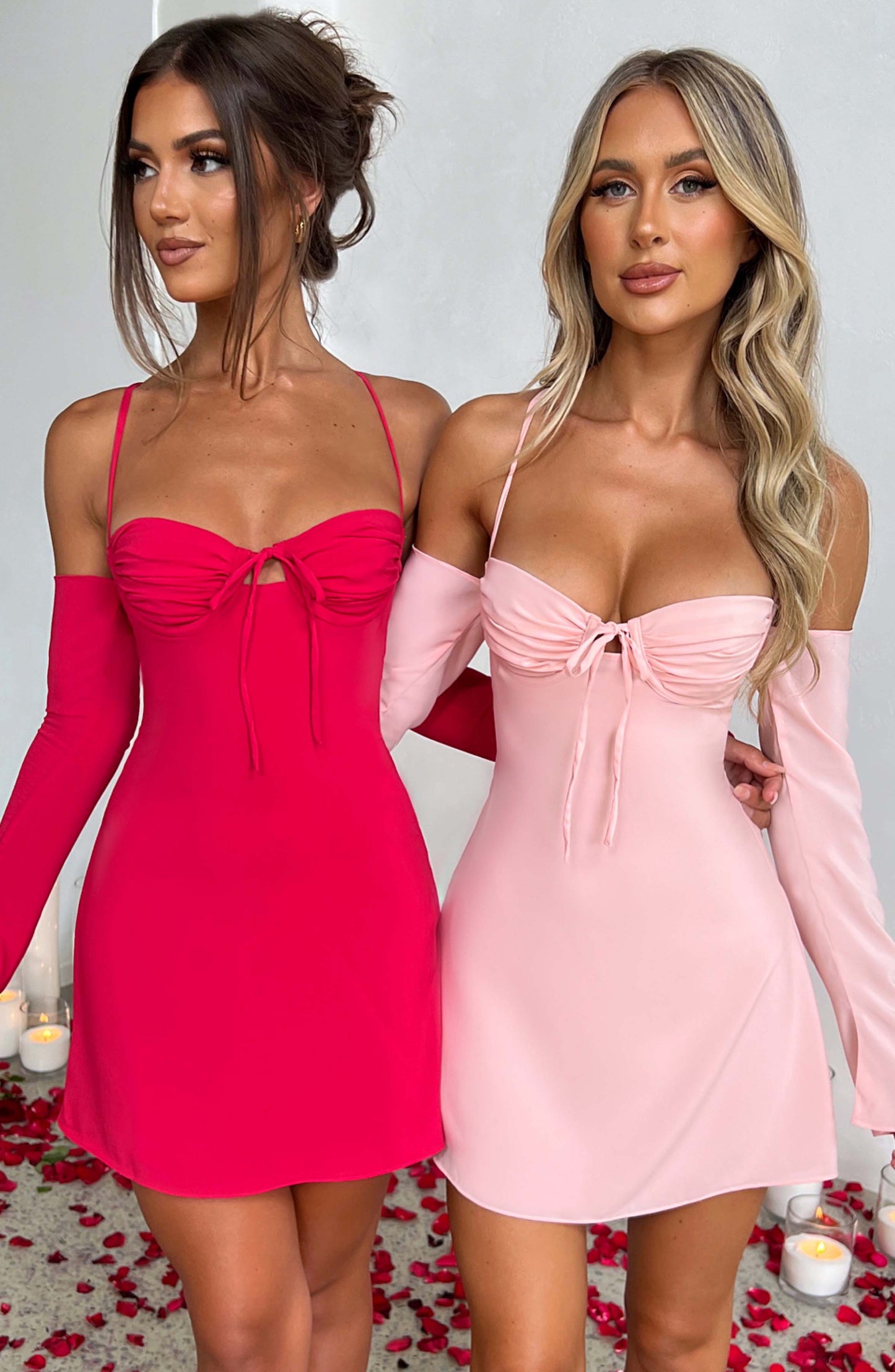 Robe courte Fiona - Rose