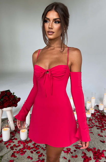 Robe courte Fiona - Rose