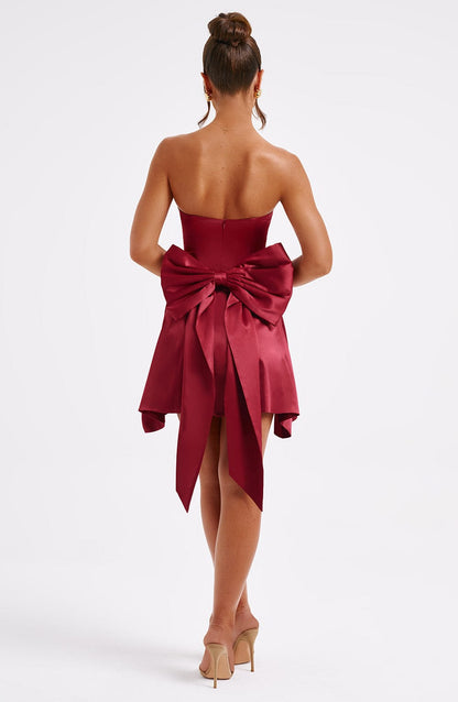 Robe courte Freja - Bordeaux